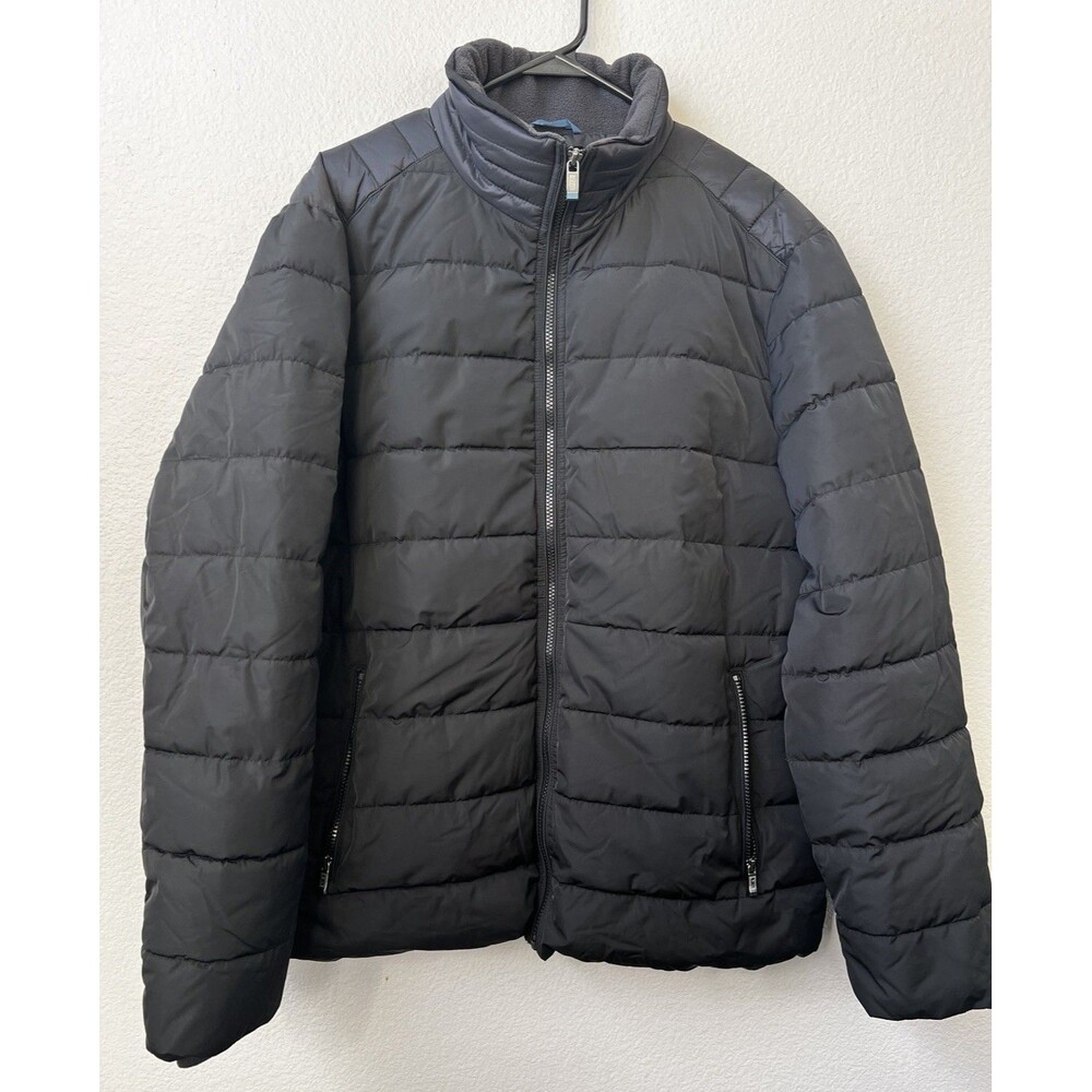 Weatherproof Men’s Black Quilted Puffer Jacket Fleece XL